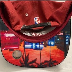 NBA Miami Heat Red Snapback Hat with Tropical Brim